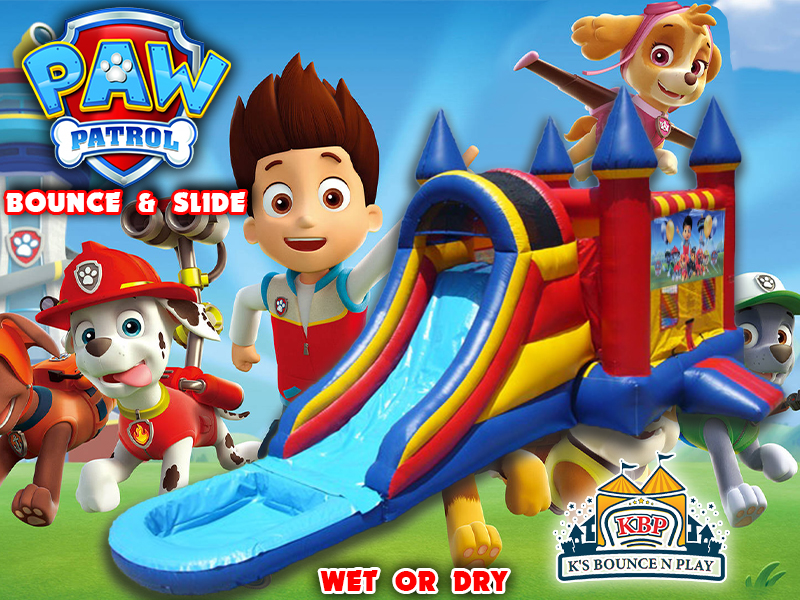 Paw Patrol Bounce House with Slide & Pool